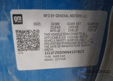 2022 Chevrolet Bolt Euv Fwd Premier from USA, damaged, VIN 1G1FZ6S06N4107823